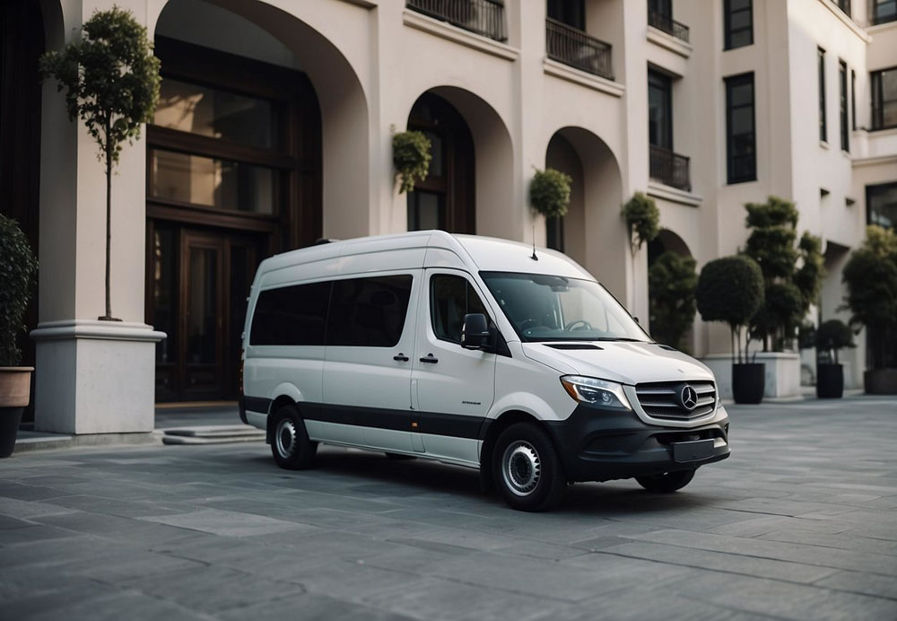 A sleek Mercedes Sprinter